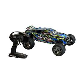 Roc033816 Traxxas 020334370716 Rustler Vxl 4x4 Brushless Rc Car - Green/blue 70mph Barely U