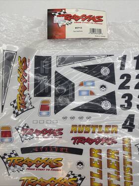3713r Traxxas Decal Set Rustler 3713