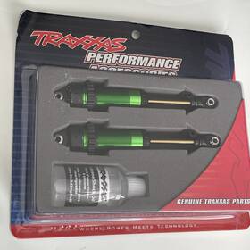7461g Traxxas Es Ammortizzatori In Alluminio Gtr Long Anodizzato Verde 2 - Senza M