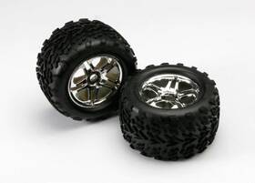 Tra5174r Traxxas Tires And Wheels Assembled Glued Ss Split Spoke