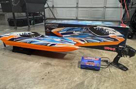 Tra57046-4-orngx Traxxas Dcb M41 Widebody Brushless 40ft Race Boat