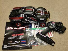 Traxxas Tra70054-8 1/16 Slash Complete Xl2.5 Black Body Rtr Clean Includes Radio System
