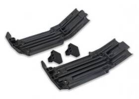 Tra7744 Traxxas Skidplate Front 1 Rear / Rubber Impact Cush