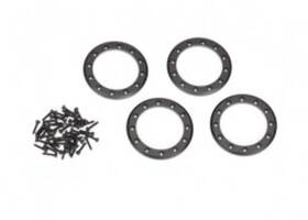 Tra8168t Traxxas Beadlock Rings Black 2.2ft Aluminum 4 / 2x10