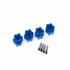 Tra8956x Traxxas Wheel Hubs Hex Aluminum Blue-anodized 4 / 4x1