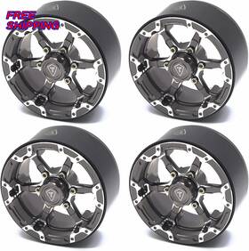 Treal Hobby 445027977905 1.9 Beadlock Wheels Six Spoke Amazing Look Top Notch Aluminum Durable New