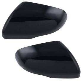 Mca04371 Trq Mirror Cap Turn Signal Smooth Black Ptm Pair Set Of 2 Compatible With For