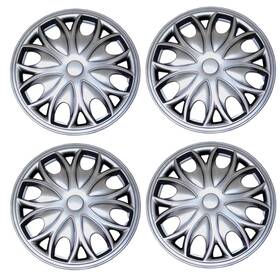 Tuningpros Wsc3-526s15 4pcs Set Snap-on Type Pop-on 15-inches Metallic Silv