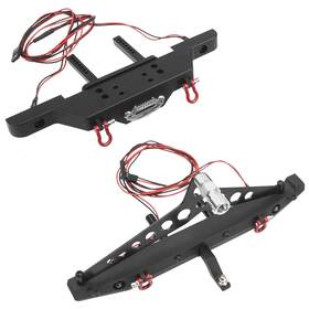 Vgoohobby Xz382 Rc Front Bumper And Rear With Led Lights Headlights Tow Hook Spare Tire