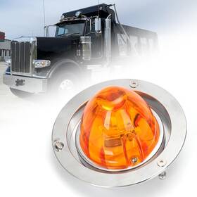 A80w1306 Wikibb Round Tail Light Frame Cover 4-inch Aluminum Truck Rv Trai