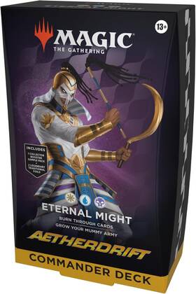 Wizards Of The Coast D41430000 Aetherdrift Commander Deck - Eternal Might 100-card 2-card Collector Boos