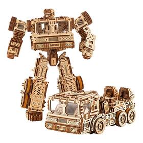 Wood Trick 905215720468 Timbertron Robot - Transforms Into Rolling Truck 3d Wood... Fast Ship