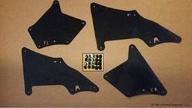 Yota Liners 757347584839 Set Of Four Splash Shields With Clips For 2003-2009 4runner Fender A