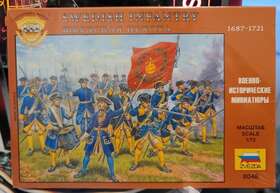 1687-1721 Zvezda Z8048 8048 Swedish Infantry 1 72 Scale 43 Unpainted Models Russian