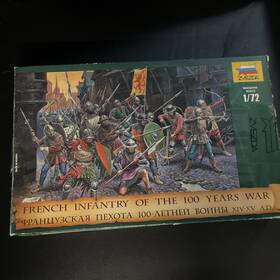 Z8053 Zvezda French Infantry Of The 100 Year War Mode Kit Figures1 72 -