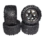 Fits Traxxas Rustler 4X4 Vxl Tires & Wheels Rxt Black Chrome Talon 12MM 2.8". Fixed Price $59.99.