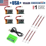 4PC 3.7V 220MAH Lipo Battery 35C With Charger For Eachine E010 Jjrc H36 Nihui. Fixed Price $16.55.