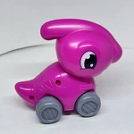 Parasaurolophus Pink Dinosaur Pull-back Mini 3" Toy Car Truck Vehicle A8. Fixed Price $5.99.