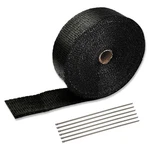 Black 2" 50' Exhaust Header Heat Wrap Roll With 10PCS Stainless Steel Locki.... Fixed Price $23.72.