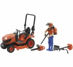 1/18 Kubota BX2670 Lawn Tractor With Figure & Accessories By New Ray SS-33453. Fixed Price $45.17.