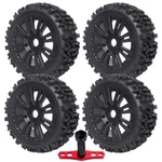 Pre-glued Rc Buggy Tires & Wheels Rims Set With Foam Inserts For 1/8 Arrma Ty.... Fixed Price $54.87.