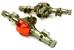 Integy Aluminum Axle (2) Housings W/ Diff Covers : SCX10 Ii OBM-1343GUNRED. Fixed Price $94.95.