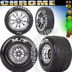 Traxxas Drag Slash-tires & Wheels (front And Rear) 9474R 9475R Chrome. Fixed Price $84.90.
