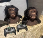 Vintage Wowwee Alive Chimpanzee Pair Animatronic Sharper Image Works Set. Fixed Price $580.00.
