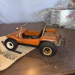 Vintage's Cox Gas Powered Orange Dune Buggy With .49 Engine Restore Parts. Fixed Price $150.00.