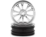 Traxxas 9472R Weld Gloss Chrome Wheels, Front, Drag Slash. Fixed Price $14.00.