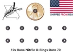 10X #003 Buna-n Nitrile 70 O-rings 1/16"ID 3/16"OD 1/16"CS Small Fs. Fixed Price $8.66.
