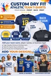 Custom Dry Fit T-shirt Unisex Performance Athletic Team Logo Print S-3XL. Fixed Price $18.95.