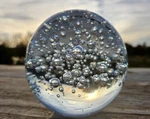 Wow! Controlled Bubble Hand Blown Vintage 5" Paperweight N25 To Usa Only. Fixed Price $89.99.