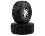 Traxxas 5882 Kumho Tires Satin Chrome Split-spoke Sct Wheels, 2WD Front. Fixed Price $29.95.