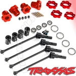 Traxxas Maxx Package, 8996X - 8654R 7758R Wide Axles Red Hubs Nuts Complete. Fixed Price $131.95.