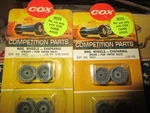 Cox 1/24 Front Pair &1 Rear Chaparral Magnesium Wheels, Nos In Pkg.. Fixed Price $16.95.