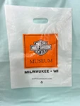 Harley-davidson Museum Gift Bag Milwaukee Wi Bikes & Hd Logo T-shirt 15''X12''. Fixed Price $14.95.