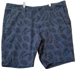 Lucky Brand Denim Shorts Men's Size 40 (41X9) Blue Chino Hawaiian Tropical Print. Fixed Price $12.95.