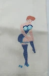 Vintage 1940'S/50'S Puffy Burlesque Brazier Pinup Girl Funny Kitchen Towel. Fixed Price $37.49.
