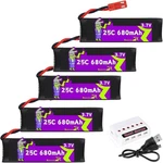 Pcs 3.7V 680MAH 25C Jst Plug Red Lipo Battery Fit For Udi U817A V959. Fixed Price $42.74.