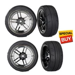 Traxxas 1.9" Split Spoke Wheels/tires Black Chrome F/r : 4-TEC Ford Gt Mustang. Fixed Price $39.90.
