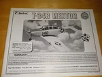 Hobbico Top Flite T-34B Mentor Giant Scale Manual Instruction Book T349P03. Fixed Price $14.95.