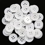 Ganssia 1 Inch (25MM) White Buttons Flatback Resin For Garment Sewing .... Fixed Price $10.89.