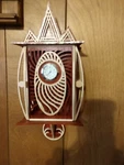 Hand Made Wood Wall Clock, Exotic From S. Africa. Battery Operated. Fixed Price $57.00.
