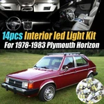 14PC Car Interior Led Super White Light Bulb Kit For 1978-1983 Plymouth Horizon. Fixed Price $13.69.