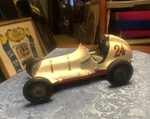 Vintage Roy Cox Thimble Drome Champion Tether Race Car No Engine White #24. Fixed Price $225.00.