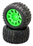 PHBPHT3271GREEN Raptor Xl Belted Tires / Viper Wheels Traxxas X-maxx. Fixed Price $75.00.