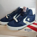 Nos Vintage 1984 Converse Baron Olympic Shoes Kids Size Blue White W/ Box. Fixed Price $248.95.