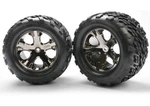 Traxxas 3668A Rear All-star Black Chrome Wheels W/talon Tires (2). Fixed Price $25.95.