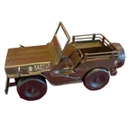 Vintage Metal Military Jeep Model Olive Drab Green B-343230 Decorative Toy. Fixed Price $50.00.